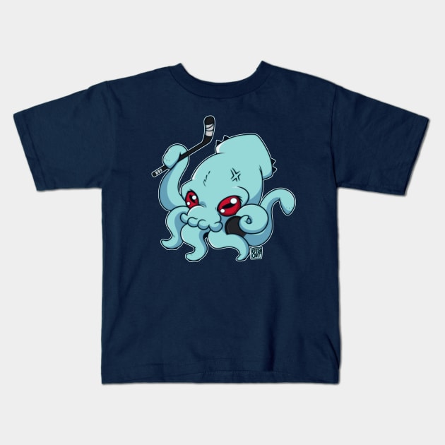 Chibi Kraken Hockey Kids T-Shirt by Otacat